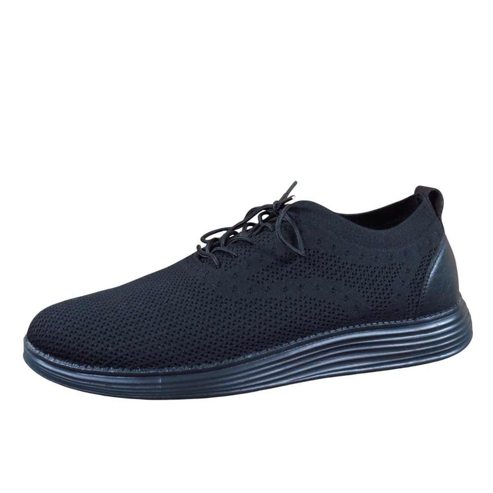 Vilocy V2201 Men Oxford Sneakers‎ Size 13 Dress Walking Shoes Black Knit Textile